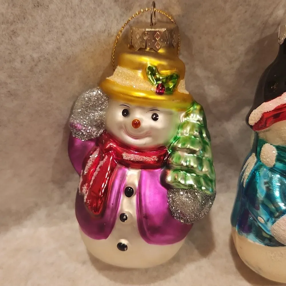 Snowman Christmas Ornaments Set of 4